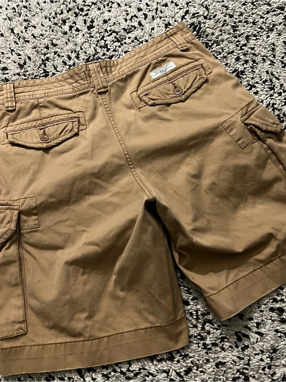 Polo Ralph Lauren Khaki Cargo Shorts 10” Inseam Men’s Size 35